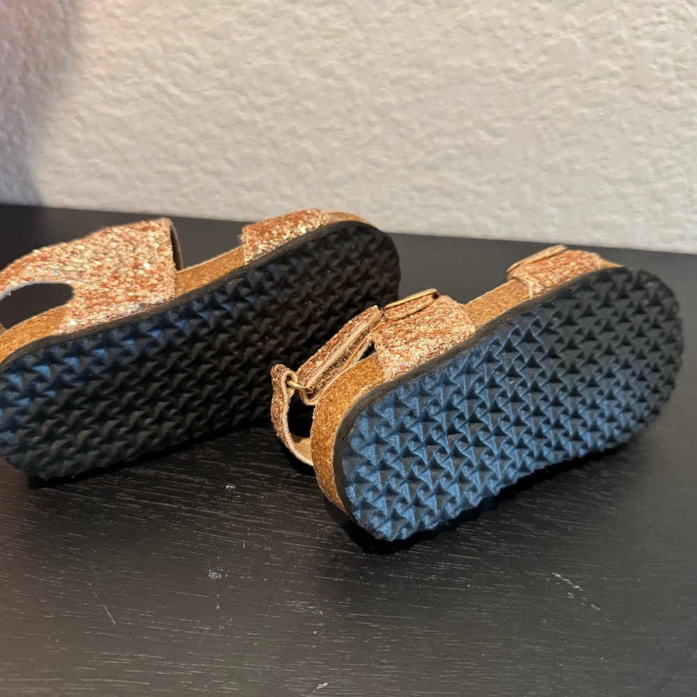 Glittery Gold Kids Sandals - Picture 4 of 4